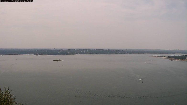 Lake Travis webcam, August 29, 2015 2:05 PM CT