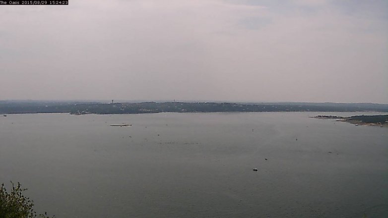 Lake Travis webcam, August 29, 2015 2:30 PM CT