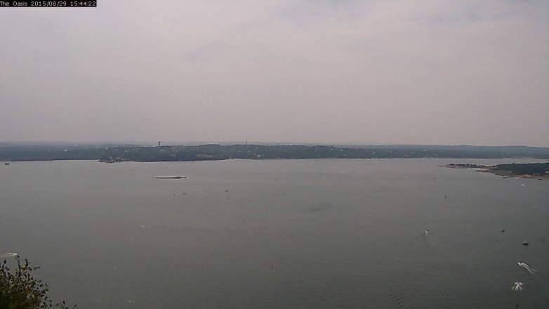 Lake Travis webcam, August 29, 2015 2:50 PM CT
