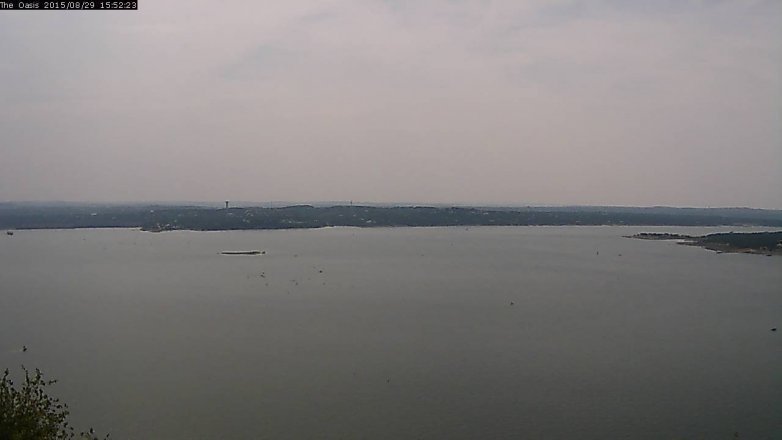 Lake Travis webcam, August 29, 2015 3:00 PM CT