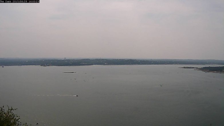 Lake Travis webcam, August 29, 2015 3:05 PM CT