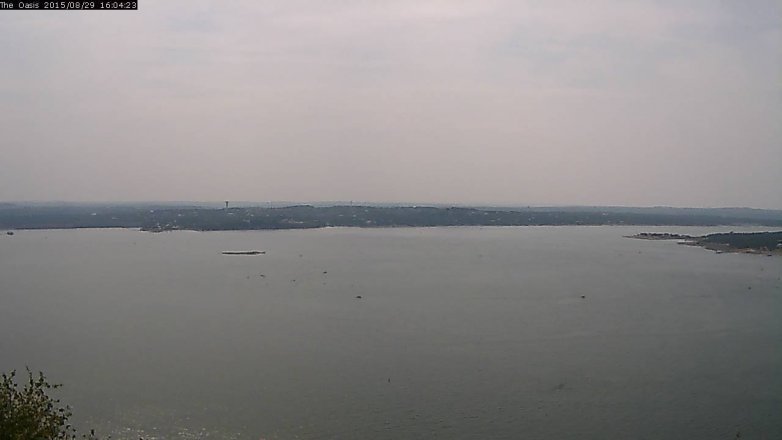 Lake Travis webcam, August 29, 2015 3:10 PM CT