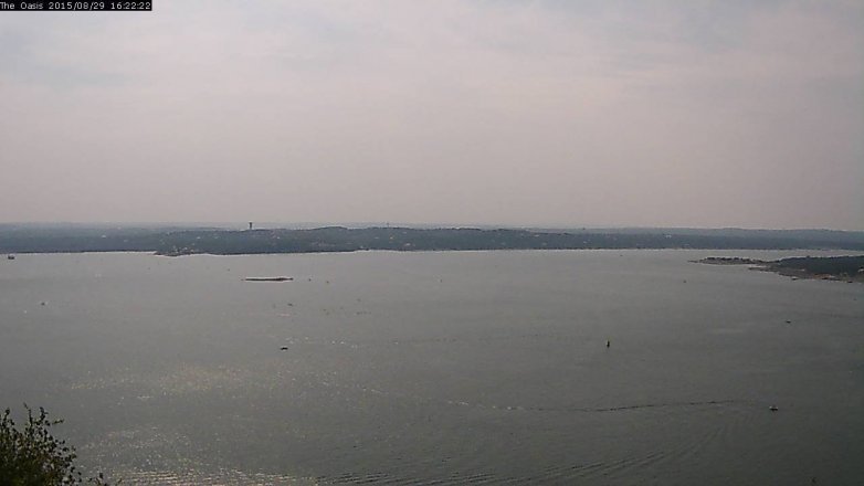 Lake Travis webcam, August 29, 2015 3:30 PM CT