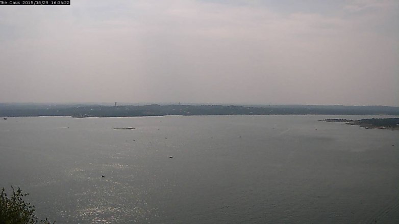 Lake Travis webcam, August 29, 2015 3:45 PM CT
