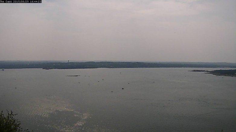Lake Travis webcam, August 29, 2015 3:50 PM CT