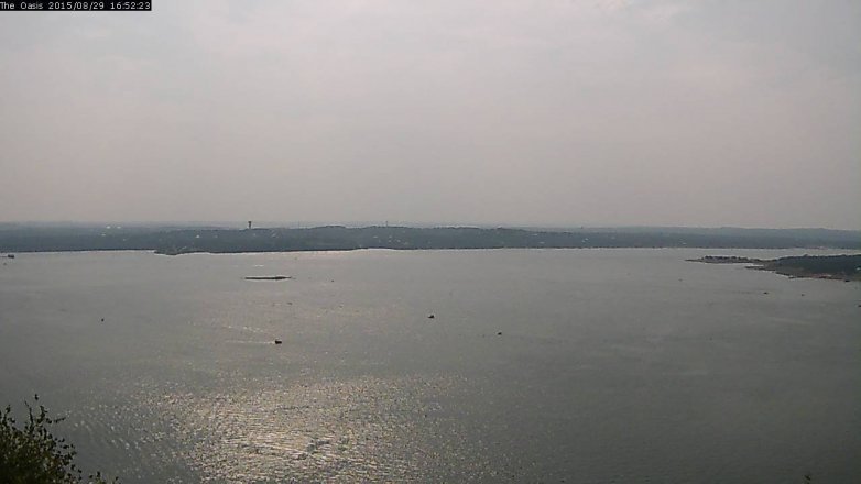 Lake Travis webcam, August 29, 2015 4:00 PM CT