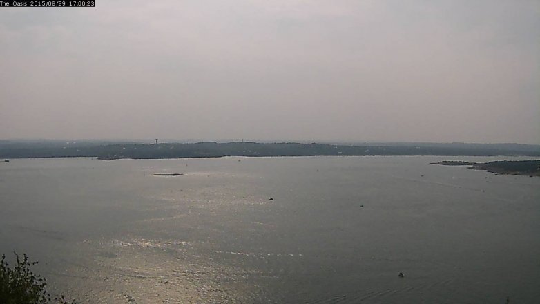 Lake Travis webcam, August 29, 2015 4:05 PM CT