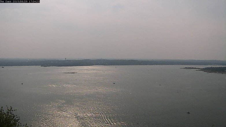 Lake Travis webcam, August 29, 2015 4:10 PM CT
