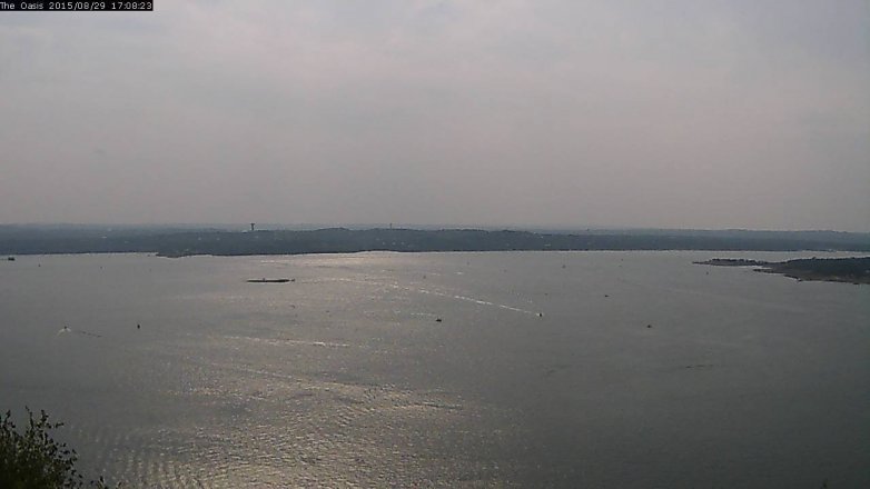 Lake Travis webcam, August 29, 2015 4:15 PM CT
