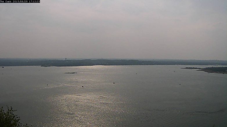 Lake Travis webcam, August 29, 2015 4:20 PM CT
