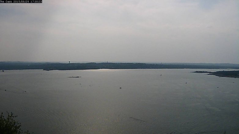 Lake Travis webcam, August 29, 2015 4:35 PM CT