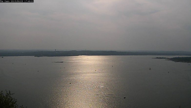 Lake Travis webcam, August 29, 2015 4:55 PM CT