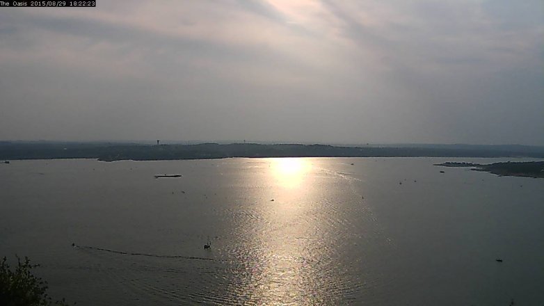 Lake Travis webcam, August 29, 2015 5:30 PM CT
