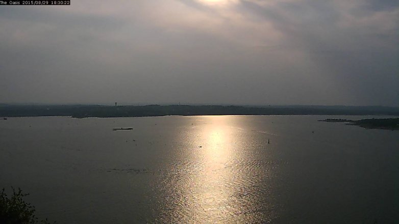 Lake Travis webcam, August 29, 2015 5:35 PM CT