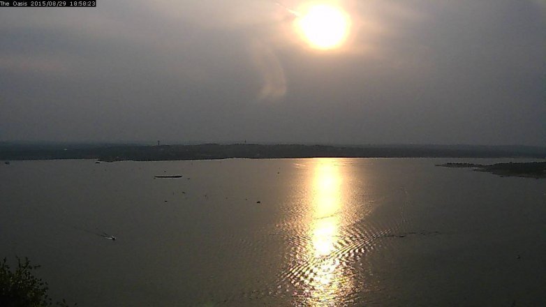 Lake Travis webcam, August 29, 2015 6:05 PM CT
