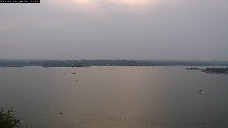 Lake Travis webcam, August 29, 2015 6:25 PM CT