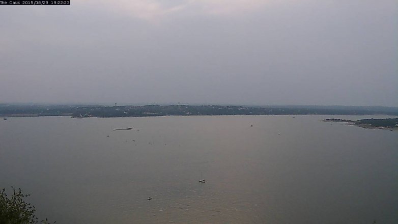 Lake Travis webcam, August 29, 2015 6:30 PM CT