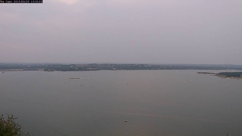 Lake Travis webcam, August 29, 2015 6:35 PM CT