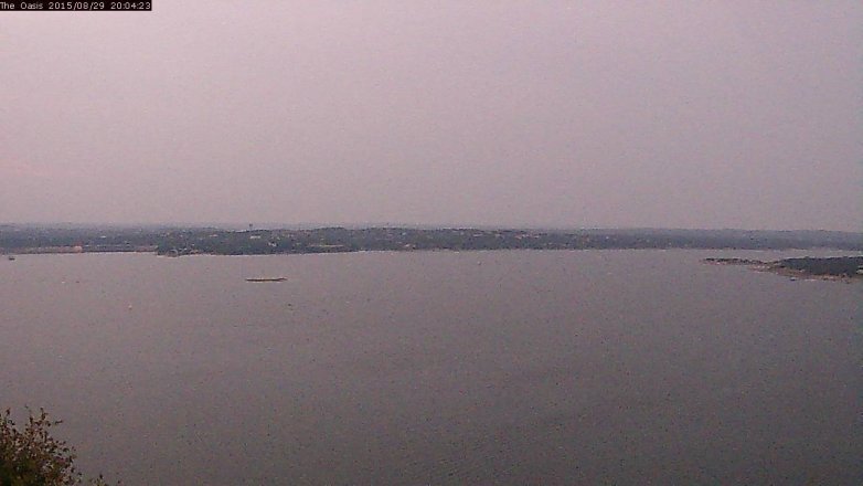 Lake Travis webcam, August 29, 2015 7:10 PM CT