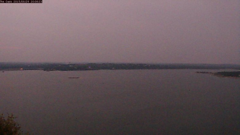 Lake Travis webcam, August 29, 2015 7:15 PM CT