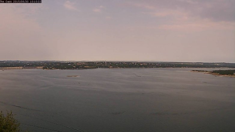 Lake Travis webcam, August 30, 2015 9:15 AM CT