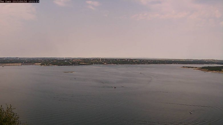 Lake Travis webcam, August 30, 2015 9:30 AM CT