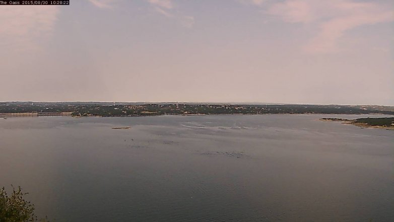 Lake Travis webcam, August 30, 2015 9:35 AM CT