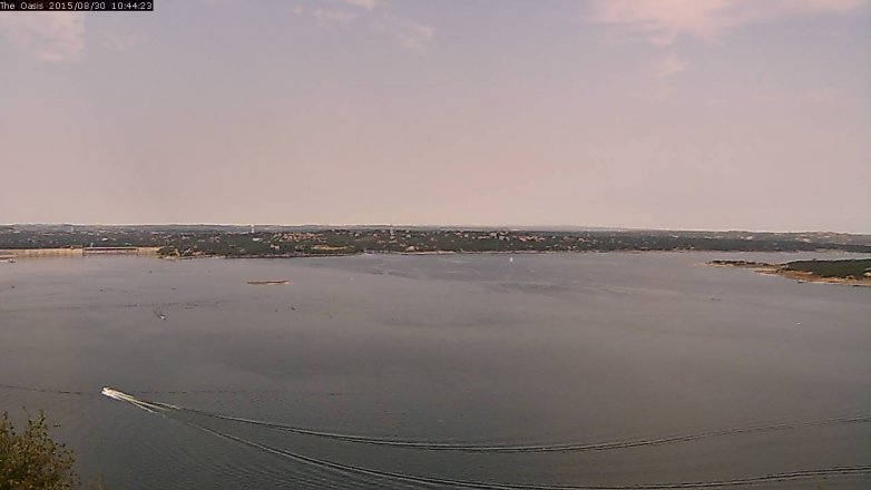 Lake Travis webcam, August 30, 2015 9:50 AM CT