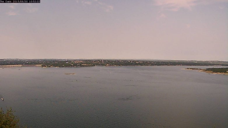 Lake Travis webcam, August 30, 2015 10:00 AM CT
