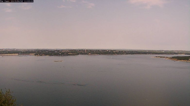 Lake Travis webcam, August 30, 2015 10:10 AM CT