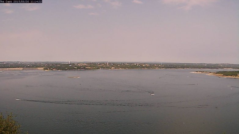 Lake Travis webcam, August 30, 2015 10:20 AM CT