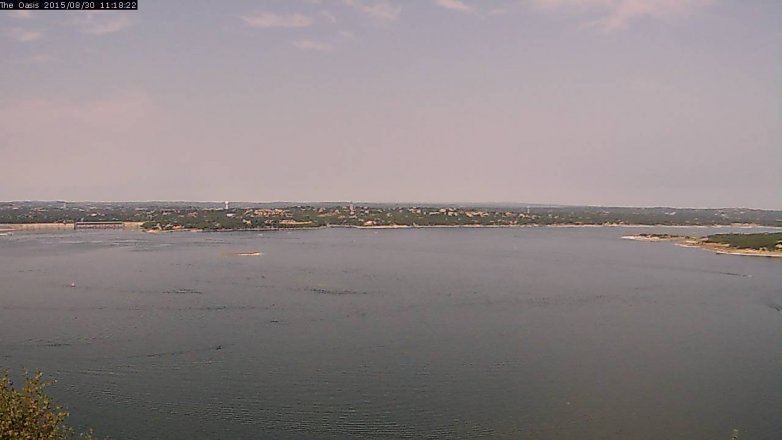 Lake Travis webcam, August 30, 2015 10:25 AM CT