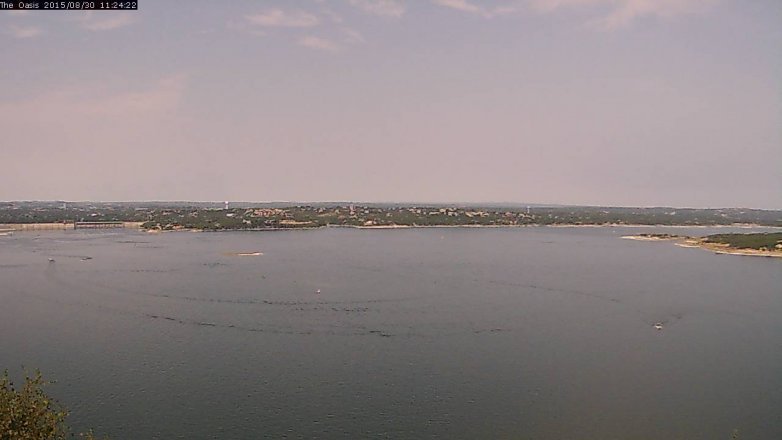 Lake Travis webcam, August 30, 2015 10:30 AM CT