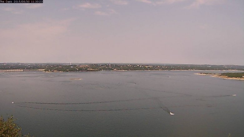 Lake Travis webcam, August 30, 2015 10:35 AM CT