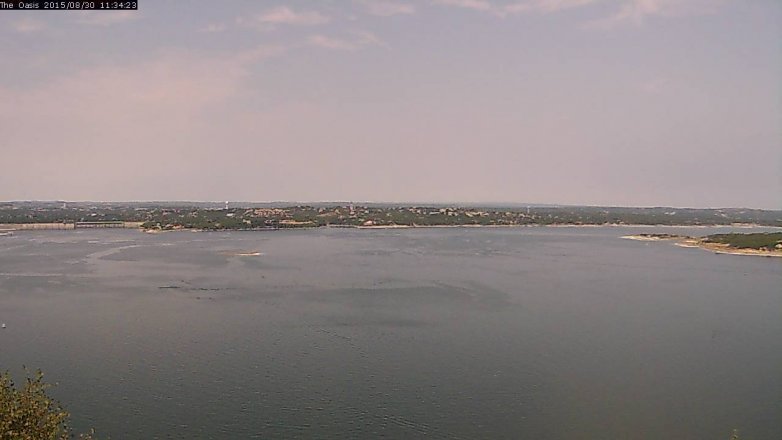 Lake Travis webcam, August 30, 2015 10:40 AM CT