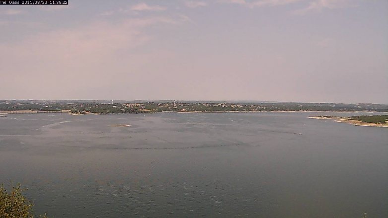 Lake Travis webcam, August 30, 2015 10:45 AM CT