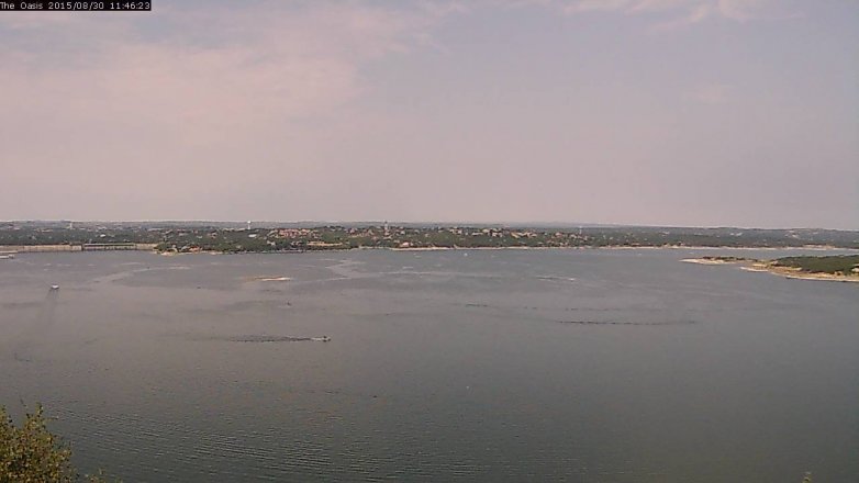 Lake Travis webcam, August 30, 2015 10:55 AM CT