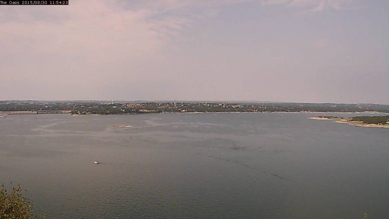 Lake Travis webcam, August 30, 2015 11:00 AM CT