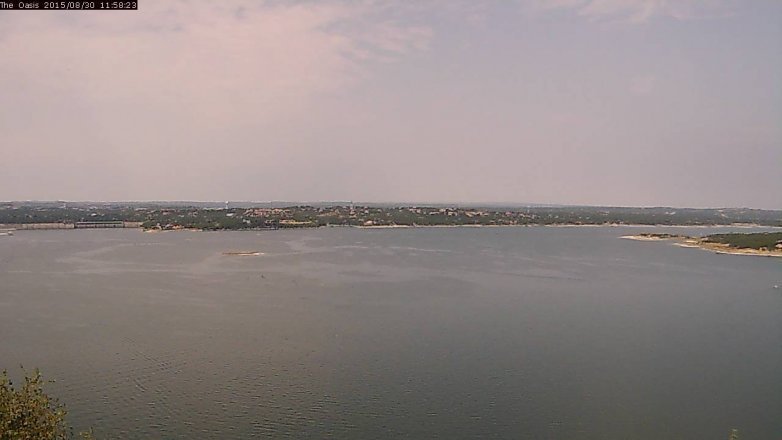 Lake Travis webcam, August 30, 2015 11:05 AM CT