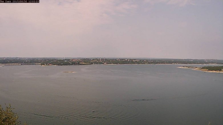 Lake Travis webcam, August 30, 2015 11:10 AM CT