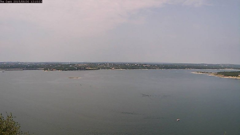 Lake Travis webcam, August 30, 2015 11:15 AM CT