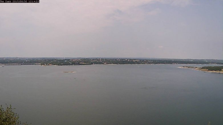 Lake Travis webcam, August 30, 2015 11:20 AM CT