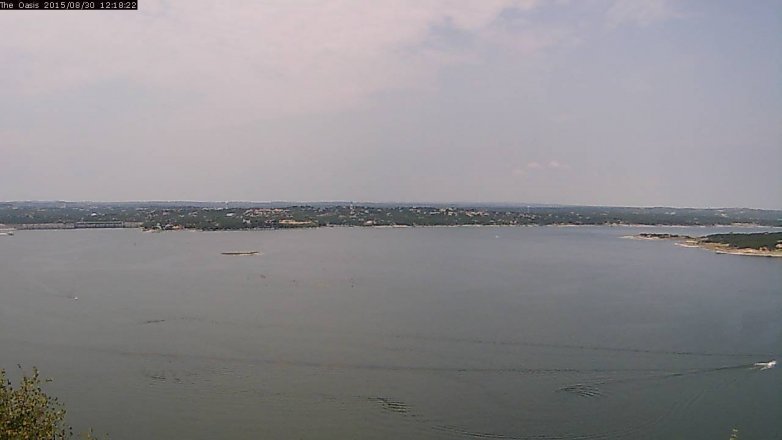 Lake Travis webcam, August 30, 2015 11:25 AM CT