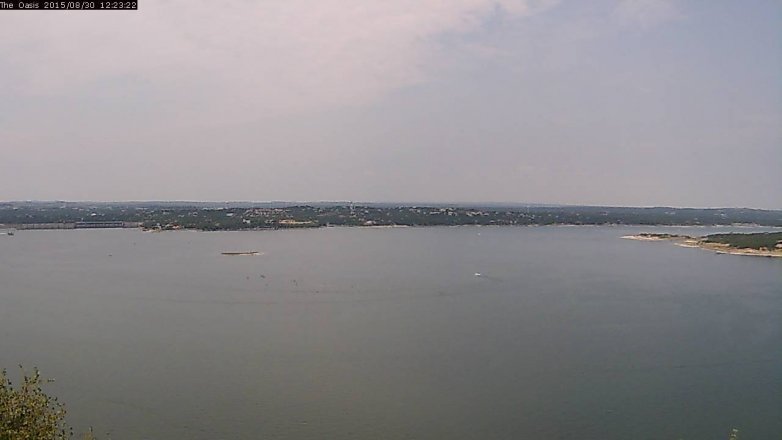 Lake Travis webcam, August 30, 2015 11:30 AM CT