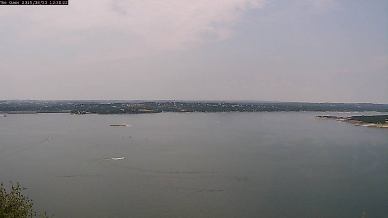 Lake Travis webcam, August 30, 2015 11:35 AM CT