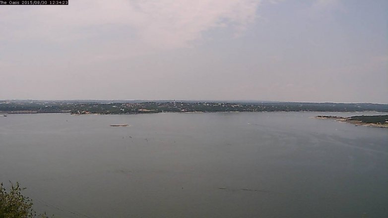 Lake Travis webcam, August 30, 2015 11:40 AM CT