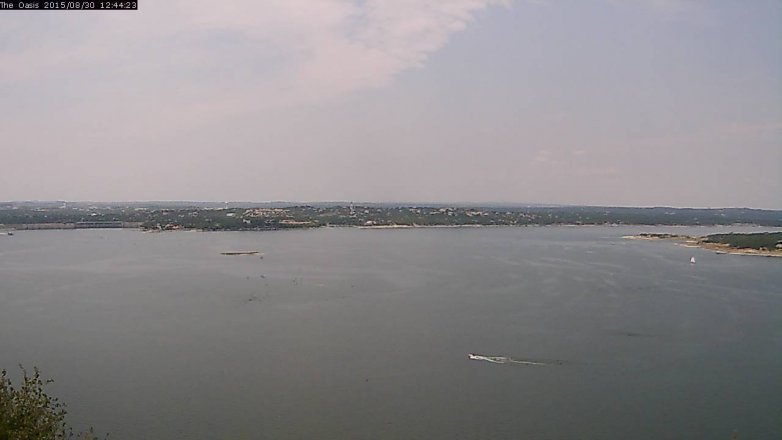 Lake Travis webcam, August 30, 2015 11:50 AM CT