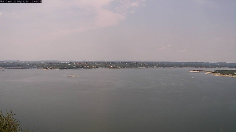Lake Travis webcam, August 30, 2015 11:55 AM CT