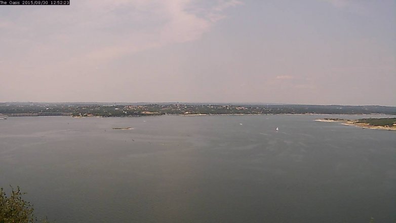 Lake Travis webcam, August 30, 2015 12:00 PM CT