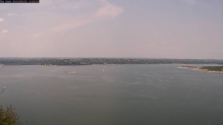 Lake Travis webcam, August 30, 2015 12:05 PM CT
